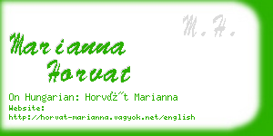 marianna horvat business card